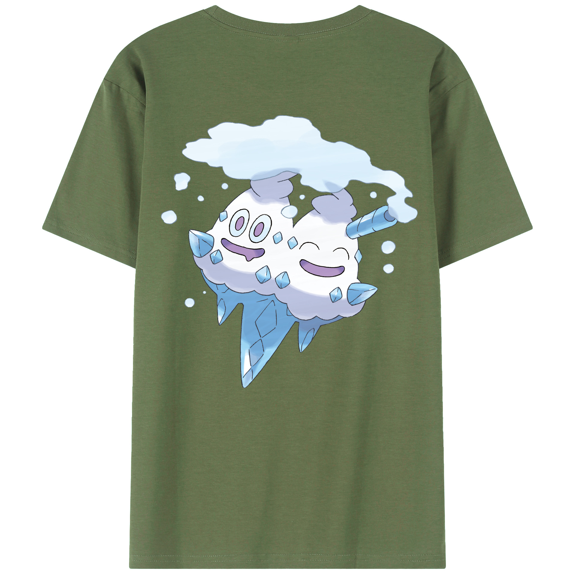 （画像用） ポケットモンスター Pokémon 綿100％ メンズ半袖Tシャツ（バックプリント） 通気性